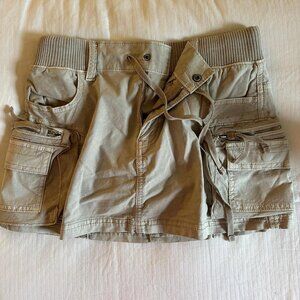 American Eagle Outfitters Women's Tan and Cream Skirt